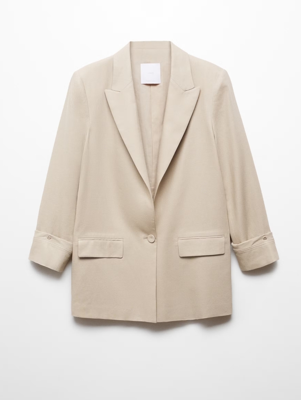 Linen jacket with buttoned cuffs - Picture 2 of 10